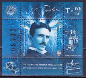 Bosnia Herzegovina, 2006, 150th Anniversary of Nikola Tesla, s/s, #30612A, MNH++