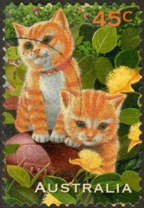 Australia 1565 - Used - 45c Cats / Kittens (1996) (cv $0.85) +