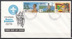 Grenada, Gr. Scott cat. 1724 a-c. World Scout. Jamboree. First day cover. ^