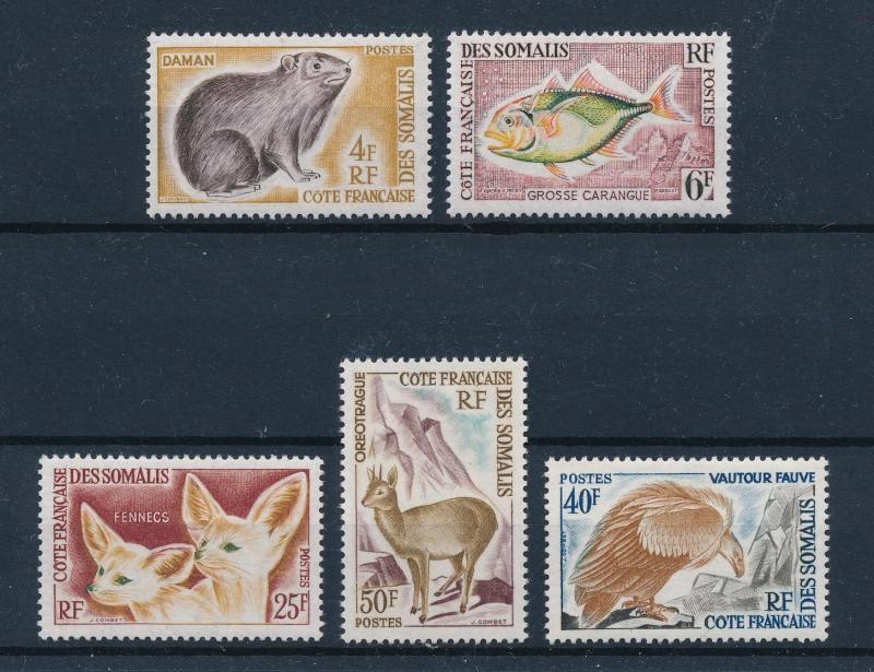 [60363] French Somali Coast 1962 Animals Fauna Fish Bird Fox from set MLH