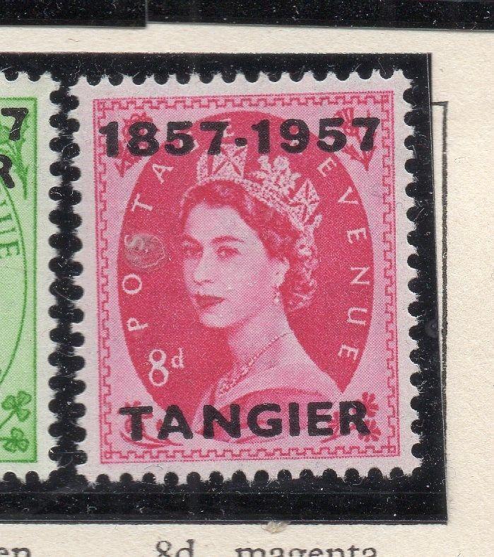 Tangier 1957 Early Issue Fine Mint Hinged 8d. Optd 265214