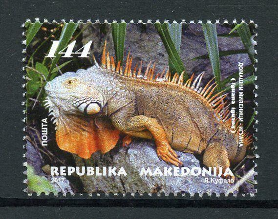 Macedonia 2017 MNH Reptiles Iguanas Iguana 1v Set Lizards Stamps