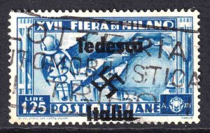 ITALY 358 TEDESCA ITALIA OVERPRINT USED XF SOUND