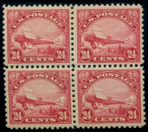 US #C6 24¢ Airmail Block of 4, og, NH, VF, Scott for singles $560.00+