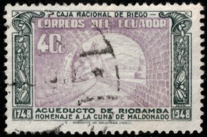 ✔️ ECUADOR 1948 - RIOBAMBA AQUADUCT - SC. 517 (o) [037]