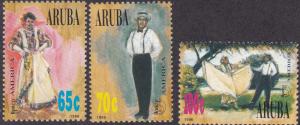 Aruba # 134-136, National Dresswear, NH, 1/2 Cat