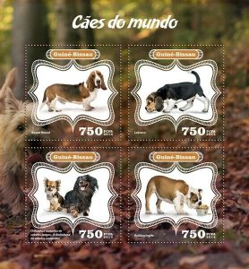 GUINEA-BISSAU 2014 MNH. DOGS  |  Y&T Code: 5373-5376  |  Michel Code: 7226-7229