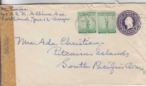 1944, Portland, OR to Pitcairn Island via Canal Zone, See Remark (C4102)