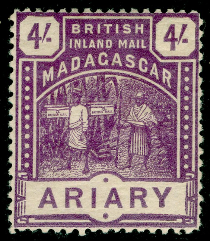 MADAGASCAR SG62, 4s brt purple, LH MINT. Cat £60.