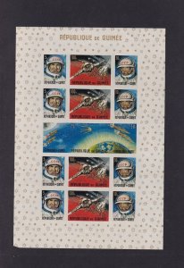 Guinea  #388-393a  MNH  1965 sheet Russian achievements in space