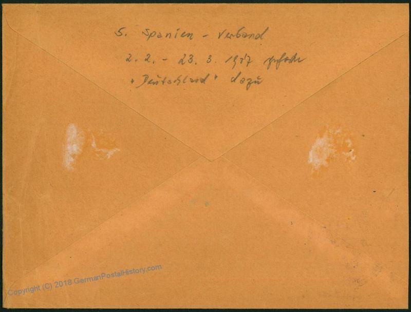 German Navy Spanish Civil War Panzerschiff Deutschland Feldpost Cover 54471