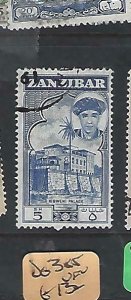 ZANZIBAR (P0610B) 5/-    SG385  VFU 