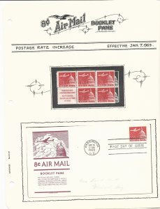 US C64b  FDC & PB  8 cent Air Mail