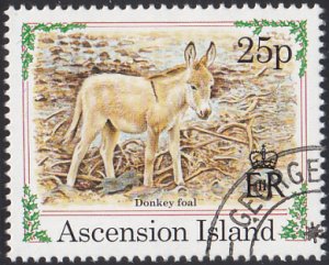 Ascension 1994 used Sc #601 25p Foal Donkeys Christmas