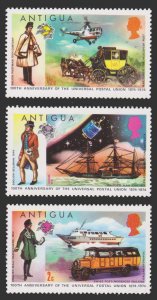 ANTIGUA ISLAND STAMP 1974 SCOTT # 334 - 36. UNUSED.