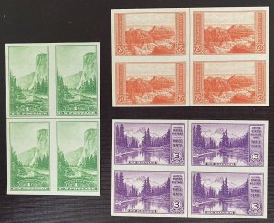 US Stamps-SC# 756 - 765 - Natl Parks - NGAI NH - Blocks Of 4 - SCV = 62.20