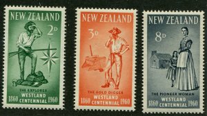 NEW ZEALAND 330-2 Westland Set of 3 Mint NH OG VF