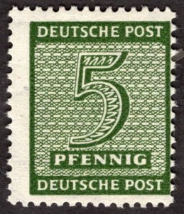 1945, Germany, West Saxony, 5pf, MH, Mi 128Y