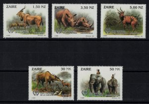 ZAIRE 1993 - Wild animals /complete set MNH