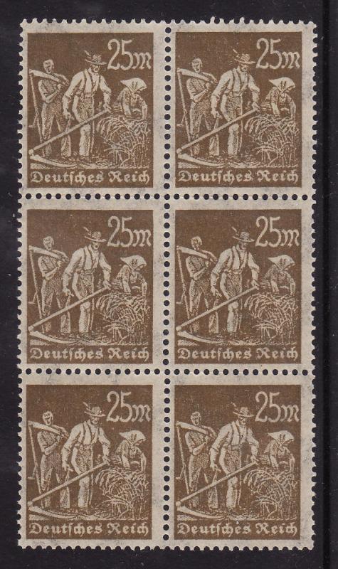 Germany #225 block of 6, F-VF Mint NH ** (see description)