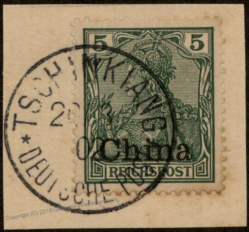 Germany China 1902 TSCHINKIANG Deutsche Post Germania 85166