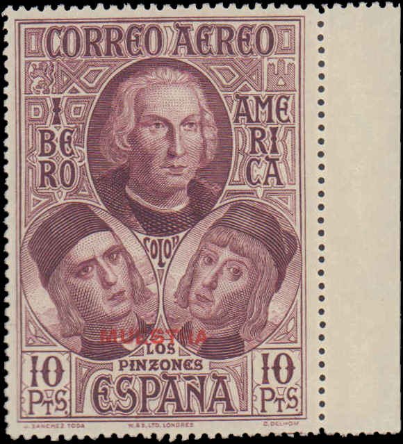 Spain #C49, Complete Set, Specimen, 1930, Never Hinged