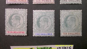 Lagos 1904 Scott# 40-49 Complete Mint Hinged/Light Hinge VF-XF (C) set of 10