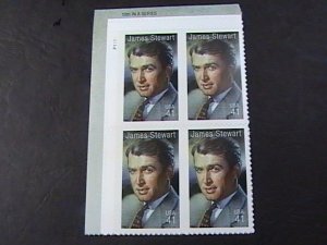 US # 4197-MNH--UL--PLATE # BLOCK OF 4--LEGENDS OF HOLLYWOOD/JIMMY STEWART-2007