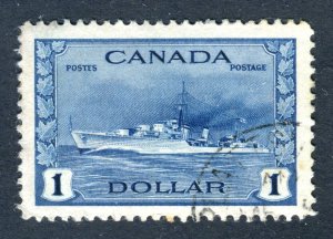 Canada 1942. War Effort. $1 blue. Used. SG388.