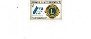 Turks and Caicos - 1992 - Lion's Club - Single Stamp - MNH
