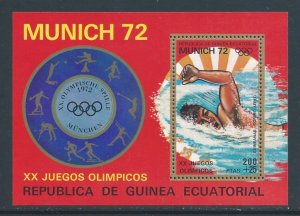 Equatorial Guinea #72144 NH 1972 Munich Olympics, Swimmer SS (Michel 115)