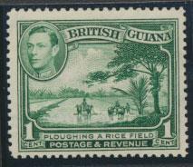 British Guiana SG 308a  Green perf 12½ Mint Hinged (Sc# 230 see details) 