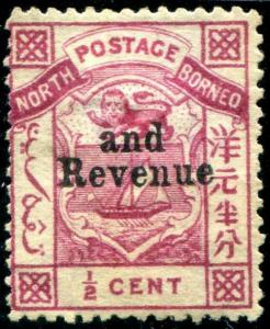 HERRICKSTAMP NORTH BORNEO Sc.# 14 Mint NG Scott Retail $225.00