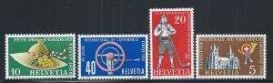 SWITZERLAND SC# 351-4 FVF/OG 1955