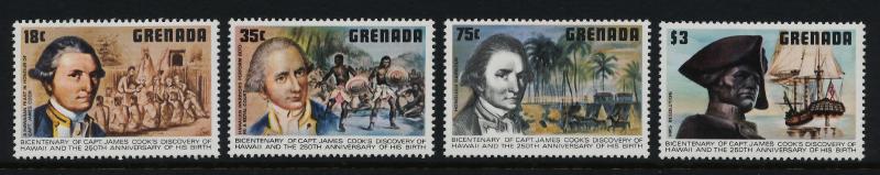 Grenada 895-8 MNH Captain Cook, Ships