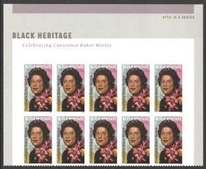 U.S.#5830 Constance Baker Motley 68c Header Block of 10, MNH.