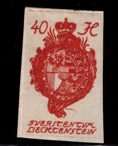 LIECHTENSTEIN Scott 24  MH* imperforate from 1920 set