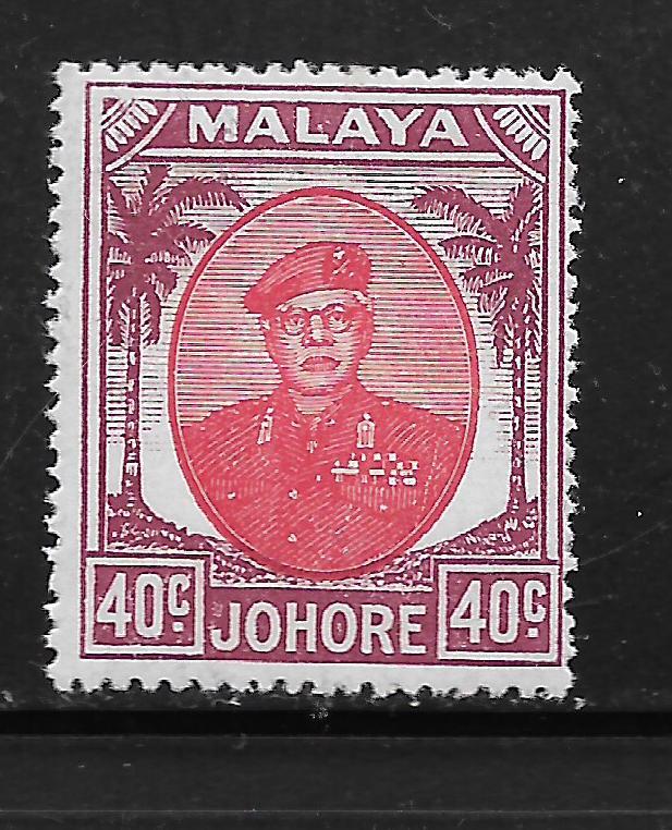 MALAYA - JOHORE, 146, MINT HINGED, SULTAN IBRAHIM