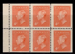 CANADA GVI SG417ba, 4c vermilion, NH MINT. BOOKLET PANE