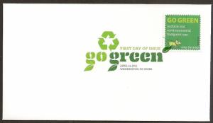 US 4524f Go Green Go Green DCP FDC 2011