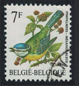 Belgium Blue tit Bird Buzin 'Mesange bleue' 7f 1987 Canc SC#1226 SG#2851 MI#2313