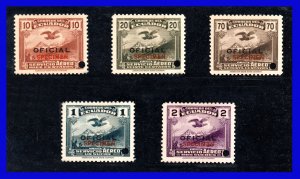 1937 - Ecuador - Sc. n CO 13 - CO 17 - Sanabria AS 77 - 81  - MNH - EC- 12 - 01