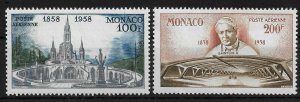 Monaco 1958, Airmail, Scott # C51-C52, VF-XF MNH** (RMD-8)