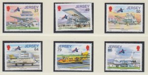 Jersey 2012, 'Aviation History' , Set of 6. ,unmounted mint NHM