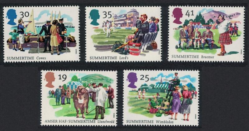 Great Britain The Four Seasons Summertime 5v 1994 MNH SG#1834-1838 SC#1572-1576