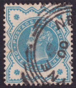 Great Britain SC# 125 orSG # 213 1/2 pence light blue UVF Victoria w30 pf13 G14U