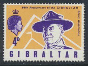 Gibraltar  SG  223 SC# 209  MH Scouts  1968  see scans / details