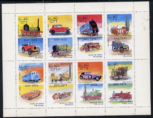 Oman 1973 Locomotives & Cars (opt'd Transport Day 197...