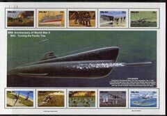 PALAU - 1991 - Pacific Theatre WWII - Perf 8v Souv. Sheet - Mint Never Hinged