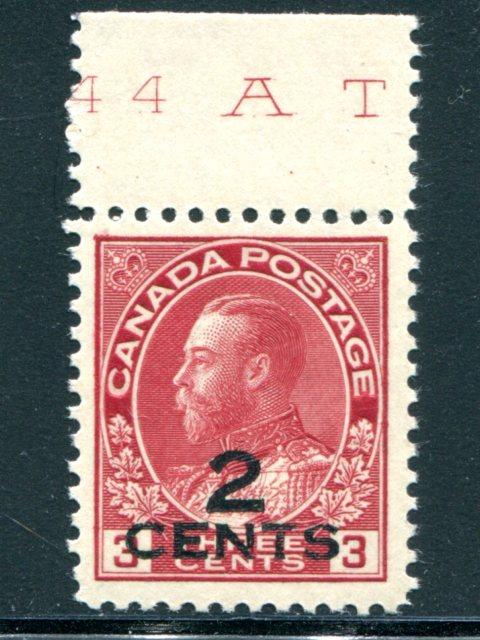 Canada #140  Inscription single VF NH 